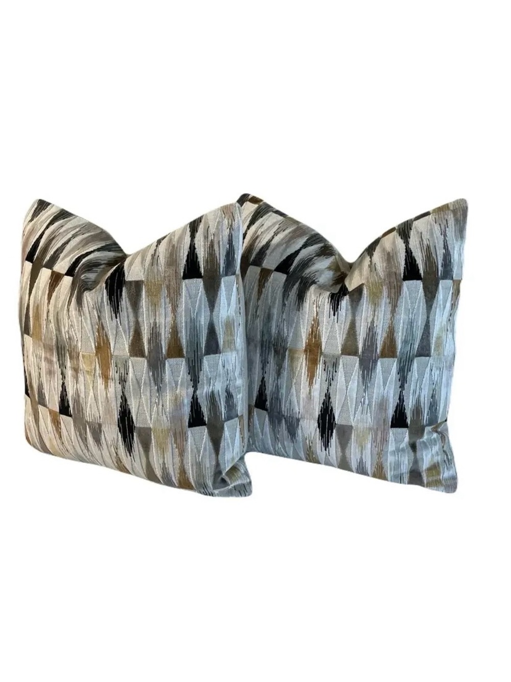 Osborne and Little “Landsdowne Colville” Charcoal feather down pillows